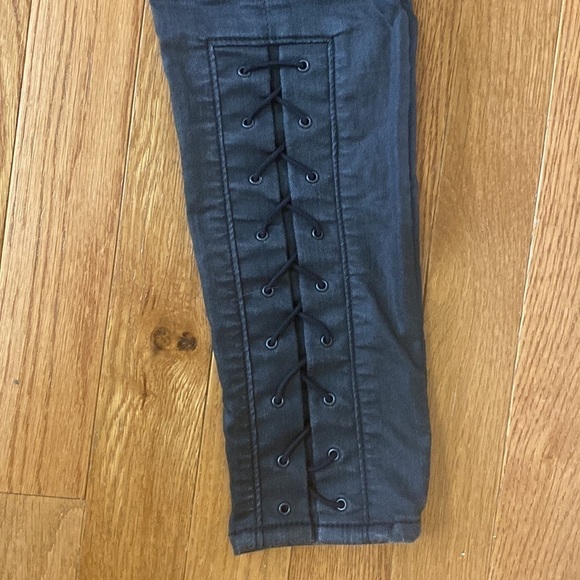 RAG & BONE Devi Lace-Up Coated Skinny Jeans Shoreditch cropped Size 26 - Picture 12 of 13